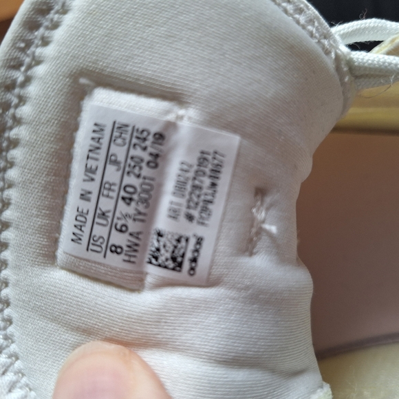 Adidas white Cloudfoam QT Flex lightweight sneakers with memory foam women's 8 - Picture 13 of 16